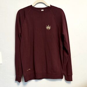 Nectar Clothing Maroon Sweatshirt with Gold Leaf Design